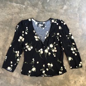 Floral Button Through Top